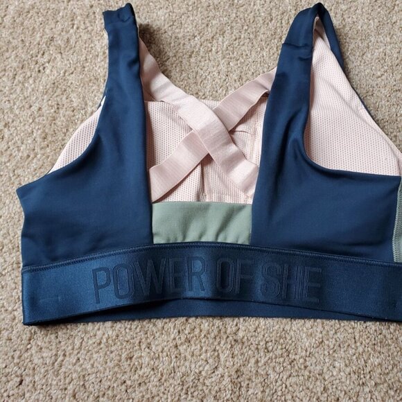 Athleta Color Block Power of She Sports Bra XL - Picture 7 of 8